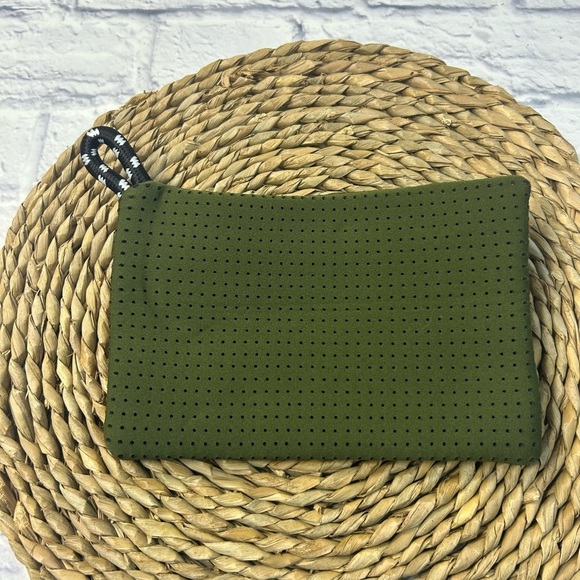 Olive Green Perforated Pouch - Picture 5 of 5